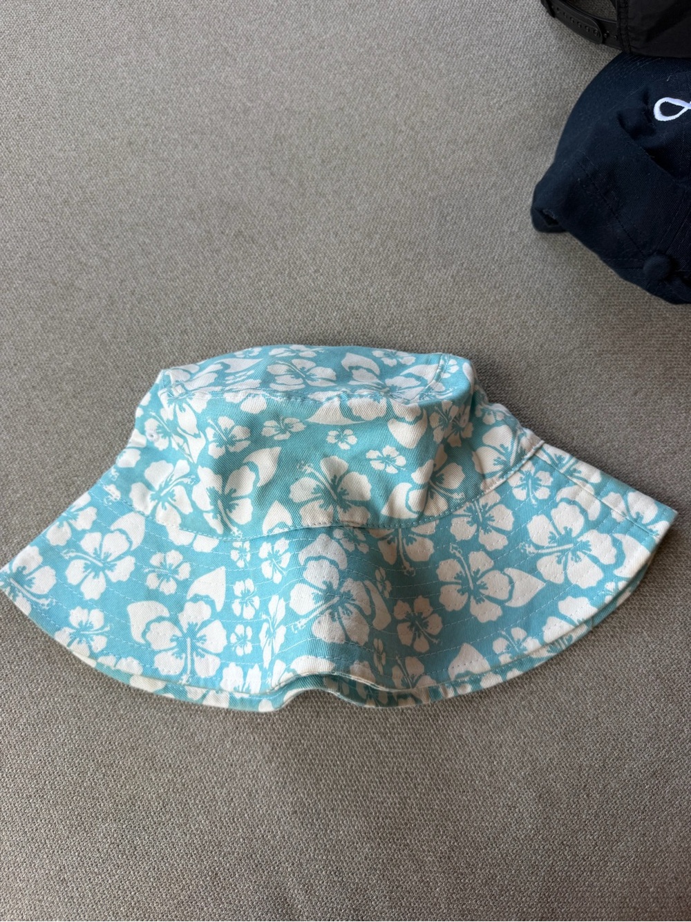 Blue Hibiscus Floral Bucket Hat